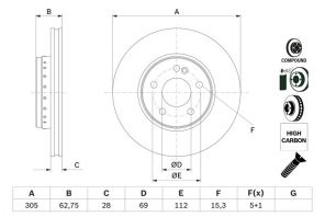 Bosch 0 986 479 G41 - Brzdový kotúč -