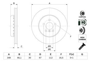 Bosch 0 986 479 F57 - Brzdový kotúč -