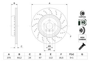 Bosch 0 986 479 G13 - Brzdový kotúč -