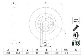 Bosch 0 986 479 E99 - Brzdový kotúč -