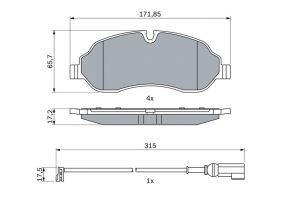 Bosch 0 986 424 982 - Brzdové platničky -