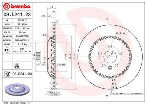 Brembo 09.D241.23 - Brzdový kotúč