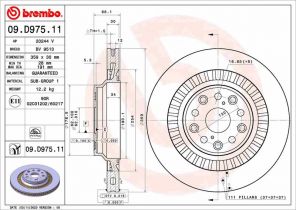 Brembo 09.D975.11 - Brzdový kotúč