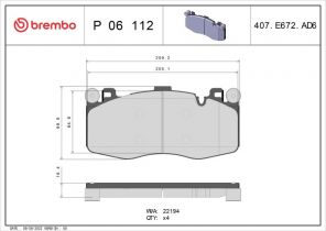 Brembo P 06 112 - Brzdové platničky -