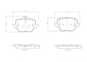 Brembo P 50 169 - Brzdové platničky -