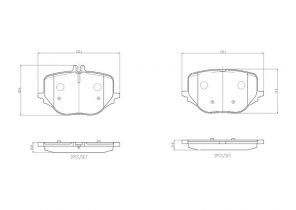 Brembo P 50 170 - Brzdové platničky -