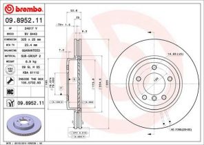 Brembo 09.8952.11 - Brzdový kotúč -
