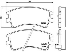 Brembo P 49 032 - Brzdové platničky -