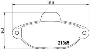 Brembo P 23 054 - Brzdové platničky -
