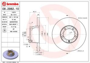 Brembo 08.2982.10 - Brzdový kotúč -