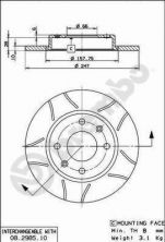 Brembo 08.2985.75 - Brzdový kotúč -