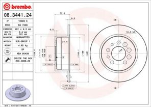 Brembo 08.3441.24 - Brzdový kotúč -