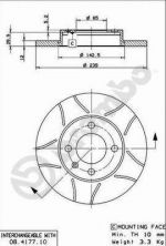 Brembo 08.4177.75 - Brzdový kotúč -