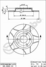 Brembo 08.4929.75 - Brzdový kotúč -