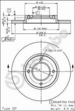 Brembo 08.4967.20 - Brzdový kotúč -