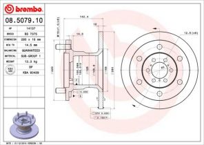 Brembo 08.5079.10 - Brzdový kotúč -