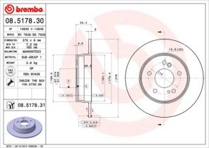 Brembo 08.5178.31 - Brzdový kotúč -