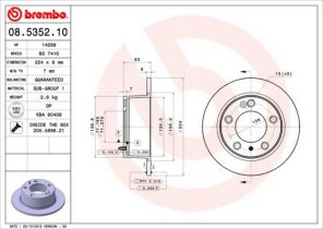 Brembo 08.5352.10 - Brzdový kotúč -