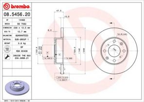 Brembo 08.5456.20 - Brzdový kotúč -
