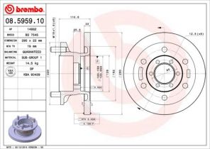 Brembo 08.5959.10 - Brzdový kotúč -