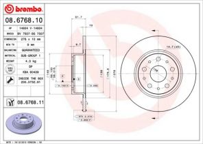 Brembo 08.6768.11 - Brzdový kotúč -