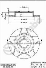 Brembo 08.6903.75 - Brzdový kotúč -