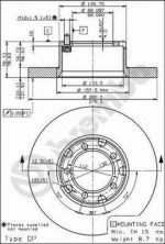 Brembo 08.6923.20 - Brzdový kotúč -