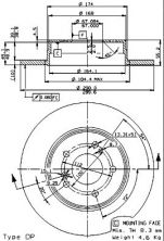 Brembo 08.7211.76 - Brzdový kotúč -