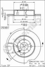 Brembo 08.7626.75 - Brzdový kotúč -