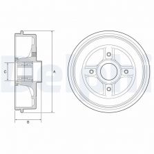 Delphi BFR595 - Brzdový bubon -