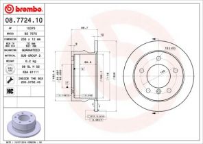 Brembo 08.7724.10 - Brzdový kotúč -