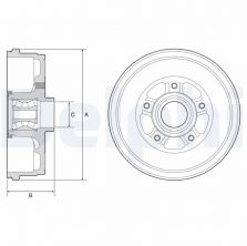 Delphi BFR611 - Brzdový bubon -