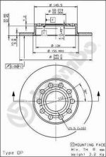 Brembo 08.9136.11 - Brzdový kotúč -