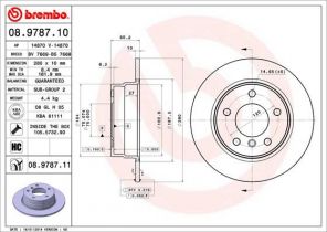 Brembo 08.9787.10 - Brzdový kotúč -