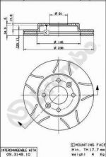 Brembo 09.3148.75 - Brzdový kotúč -