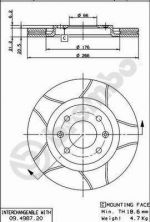 Brembo 09.4987.76 - Brzdový kotúč -