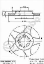 Brembo 09.5166.75 - Brzdový kotúč -