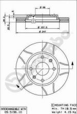 Brembo 09.5196.75 - Brzdový kotúč -