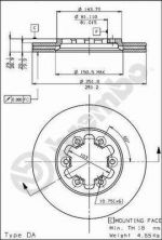 Brembo 09.5232.10 - Brzdový kotúč -