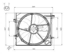 NRF 47897 - Ventilátor motora -