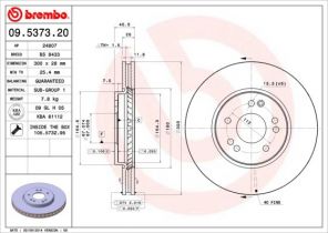 Brembo 09.5373.20 - Brzdový kotúč -