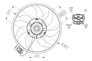 NRF 47914 - Ventilátor motora -