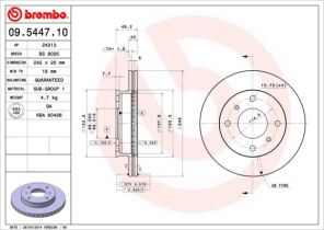 Brembo 09.5447.10 - Brzdový kotúč -