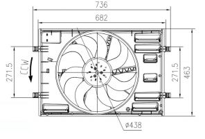 NRF 47916 - Ventilátor motora -