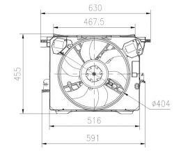 NRF 47899 - Ventilátor motora -