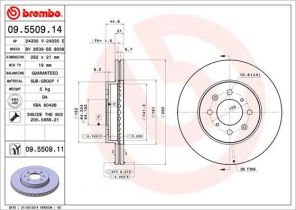 Brembo 09.5509.14 - Brzdový kotúč -