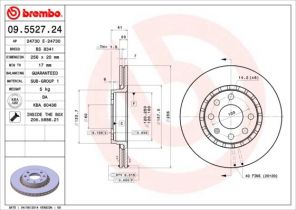 Brembo 09.5527.24 - Brzdový kotúč -