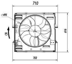 NRF 47921 - Ventilátor motora -