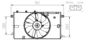 NRF 47933 - Ventilátor motora -