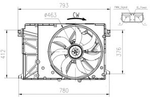NRF 47932 - Ventilátor motora -